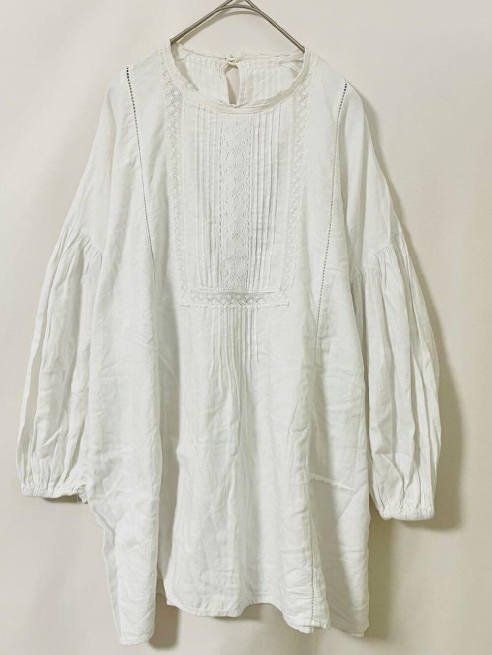 Lepsie Embroidered Cotton Blouse White